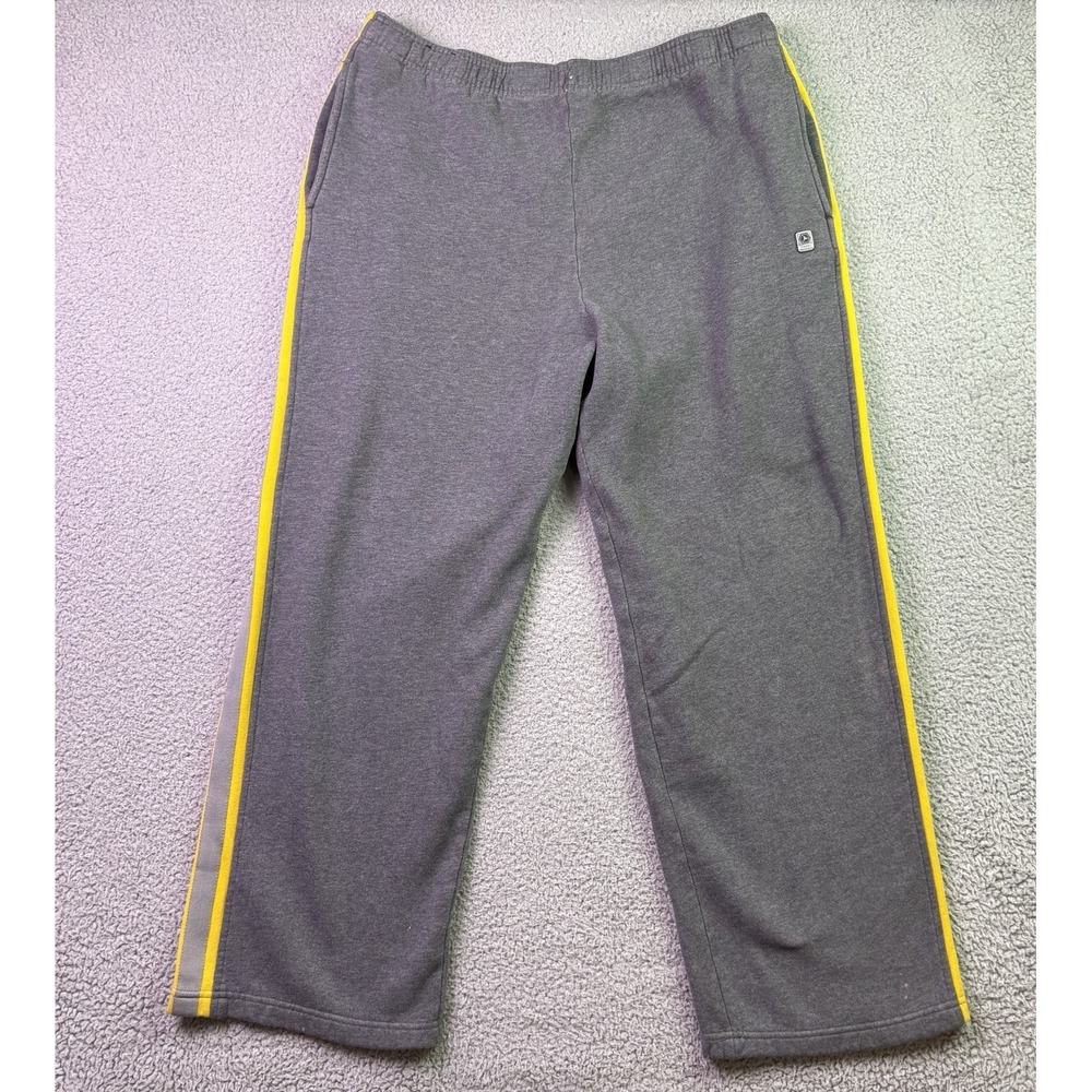 Old Navy Sweatpants Mens Large Gray Cotton Fleece Stripes Straight Skater Grunge